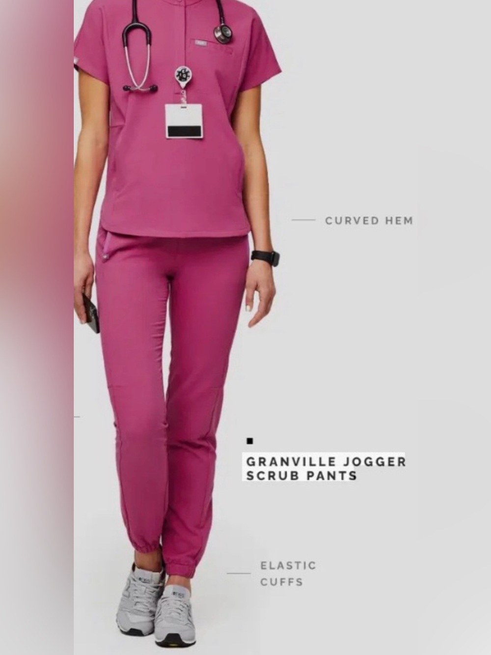 FIGS NWT Granville Skinny Jogger Scrub Pants S Electric Orchid